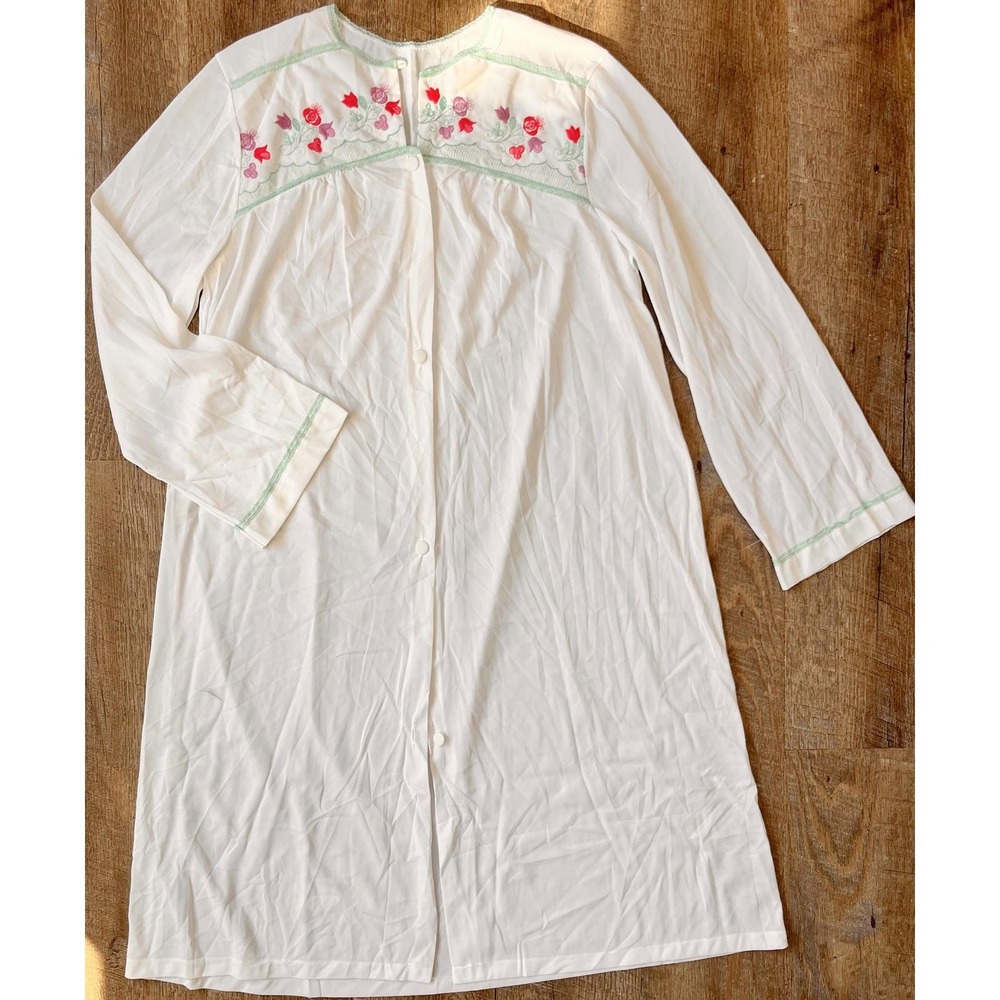 Vintage White nightgown and‎ robe set size M (35-37), JCPenney - Picture 3 of 11